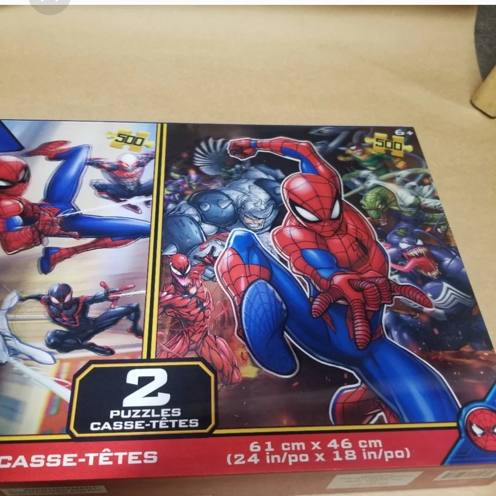 3D puzzle set 2 puzzles in one box 3b Spiderman